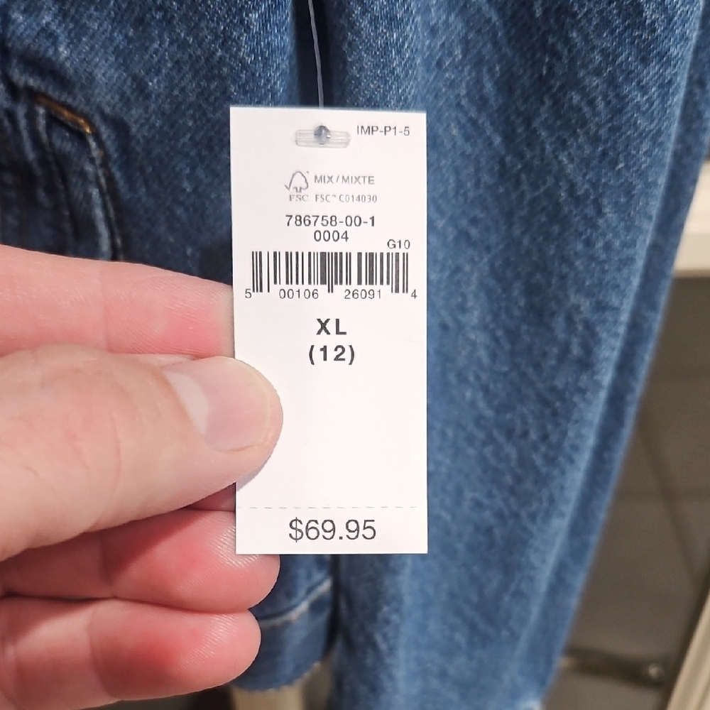 GAP Kids Blue Denim Jacket with Silver Accents XL (12) New With Tags. - Picture 5 of 8